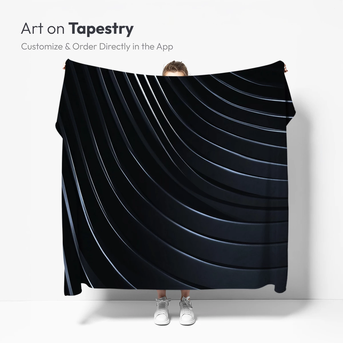 Elegant Dark Waves: A Symphony of Curves - Image 5