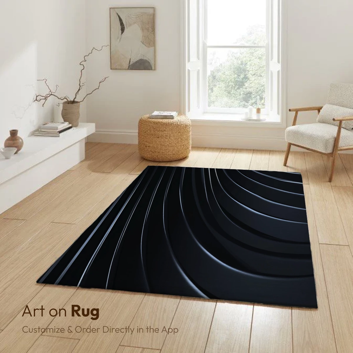 Elegant Dark Waves: A Symphony of Curves - Image 6