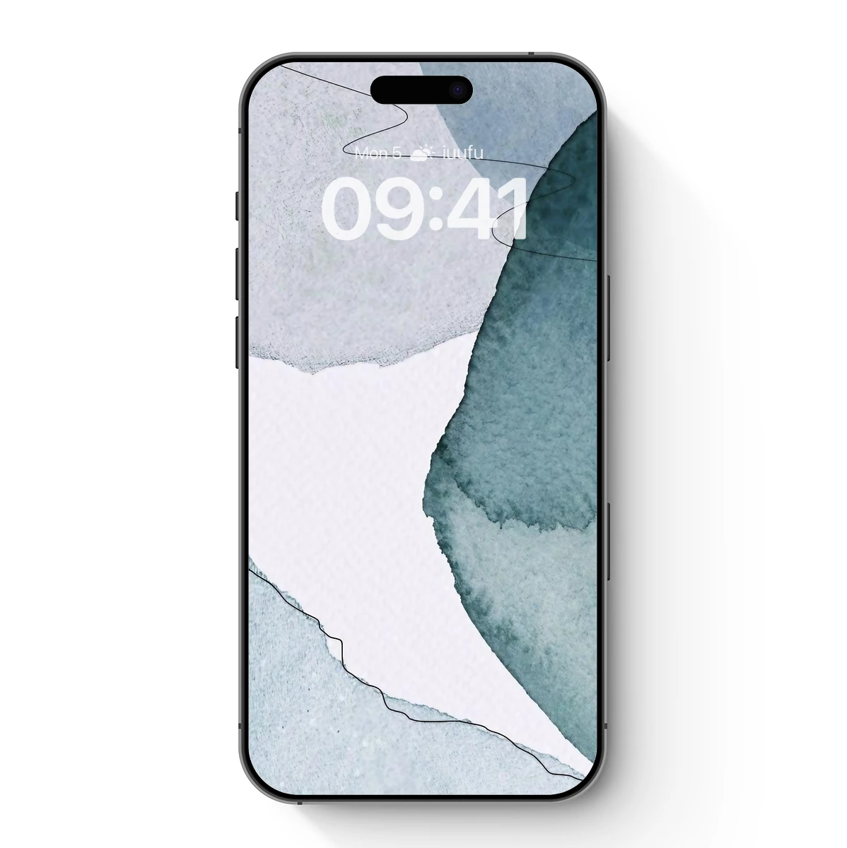 Abstract Watercolor Fusion: Teal and Gray Harmony