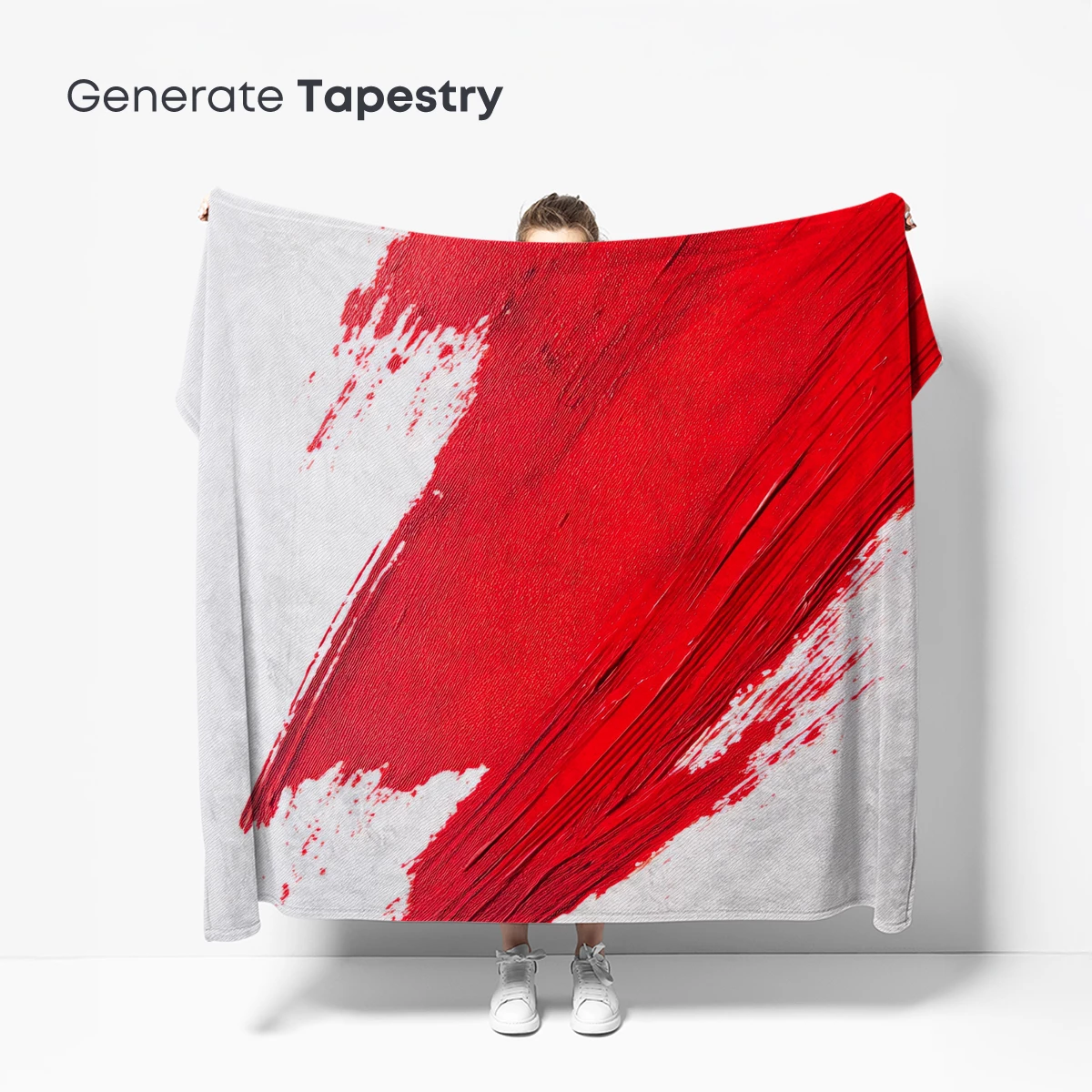 Bold Red Brushstroke: Abstract Artistry - Image 5