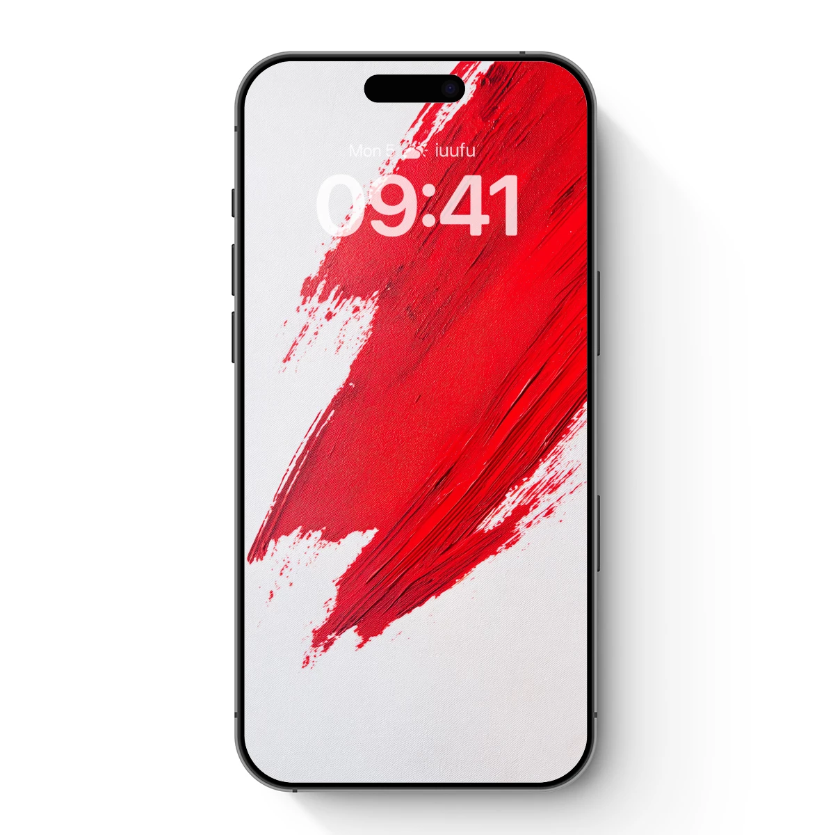 Bold Red Brushstroke: Abstract Artistry