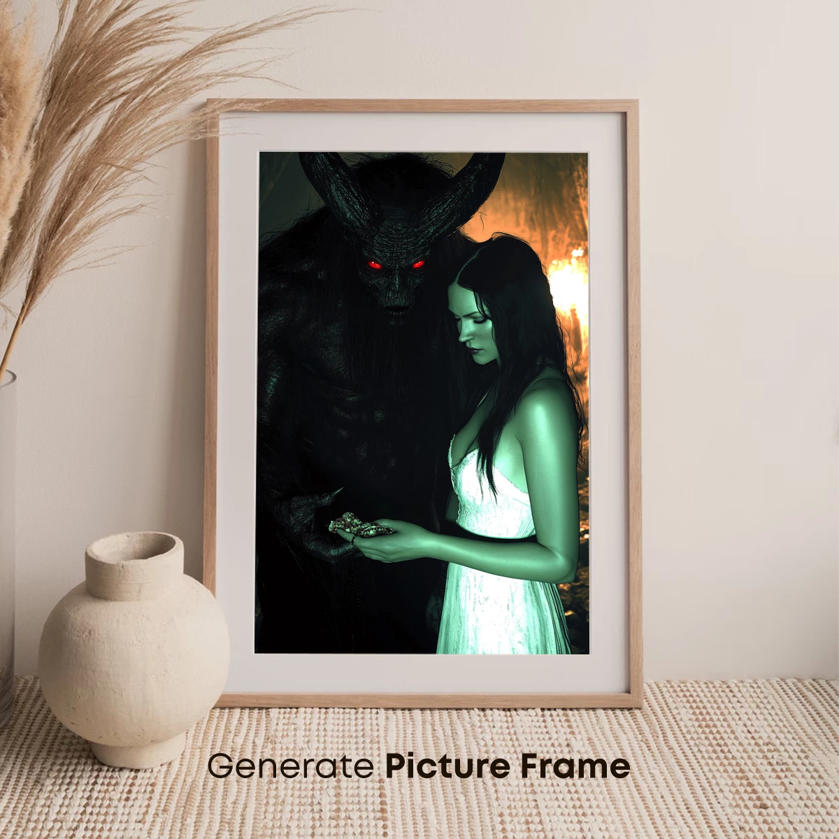 Eternal Pact: Demon and Maiden in Moonlit Forest - Image 7
