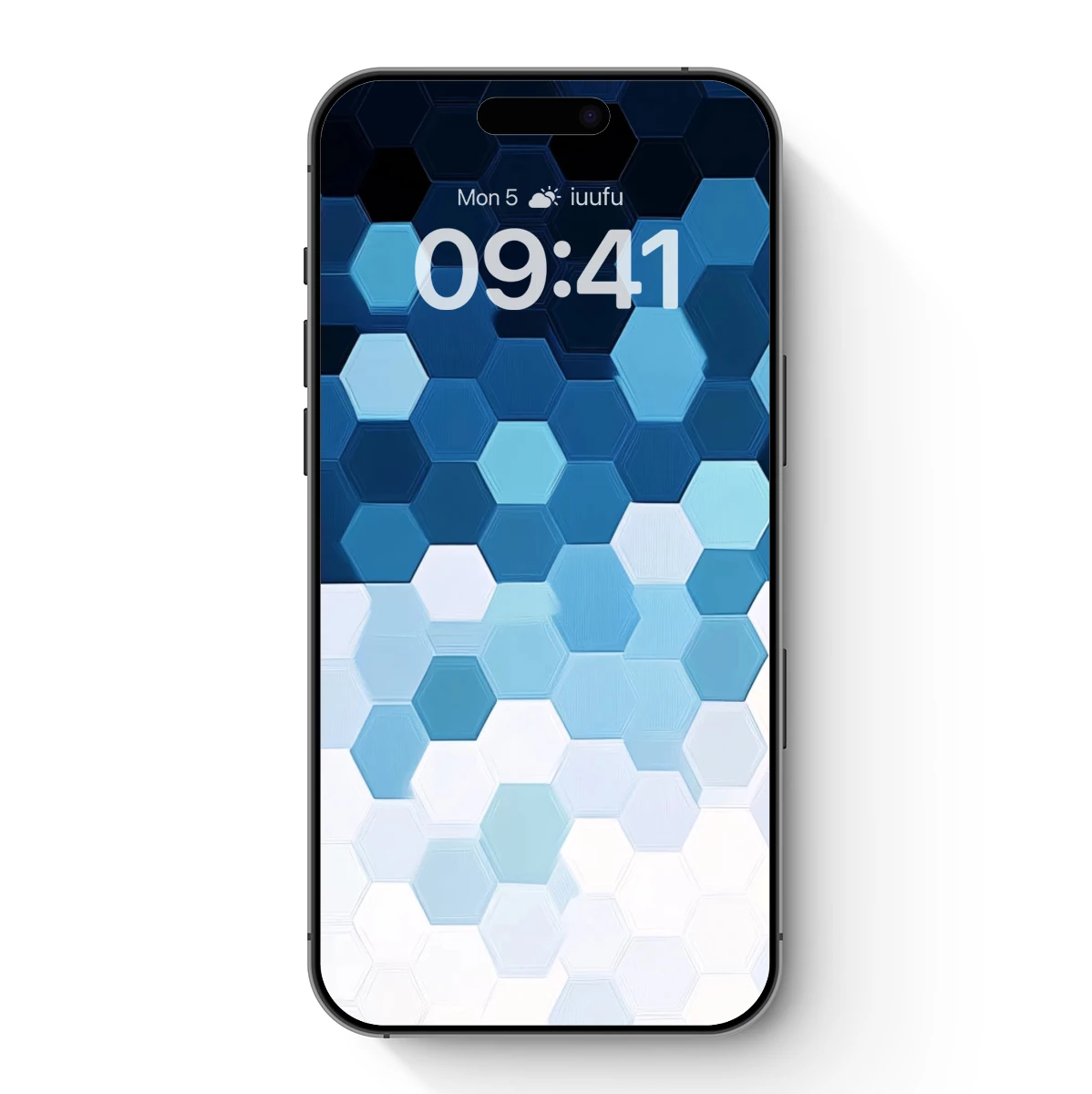 Hexagonal Gradient Symphony: Blue Tones Dance