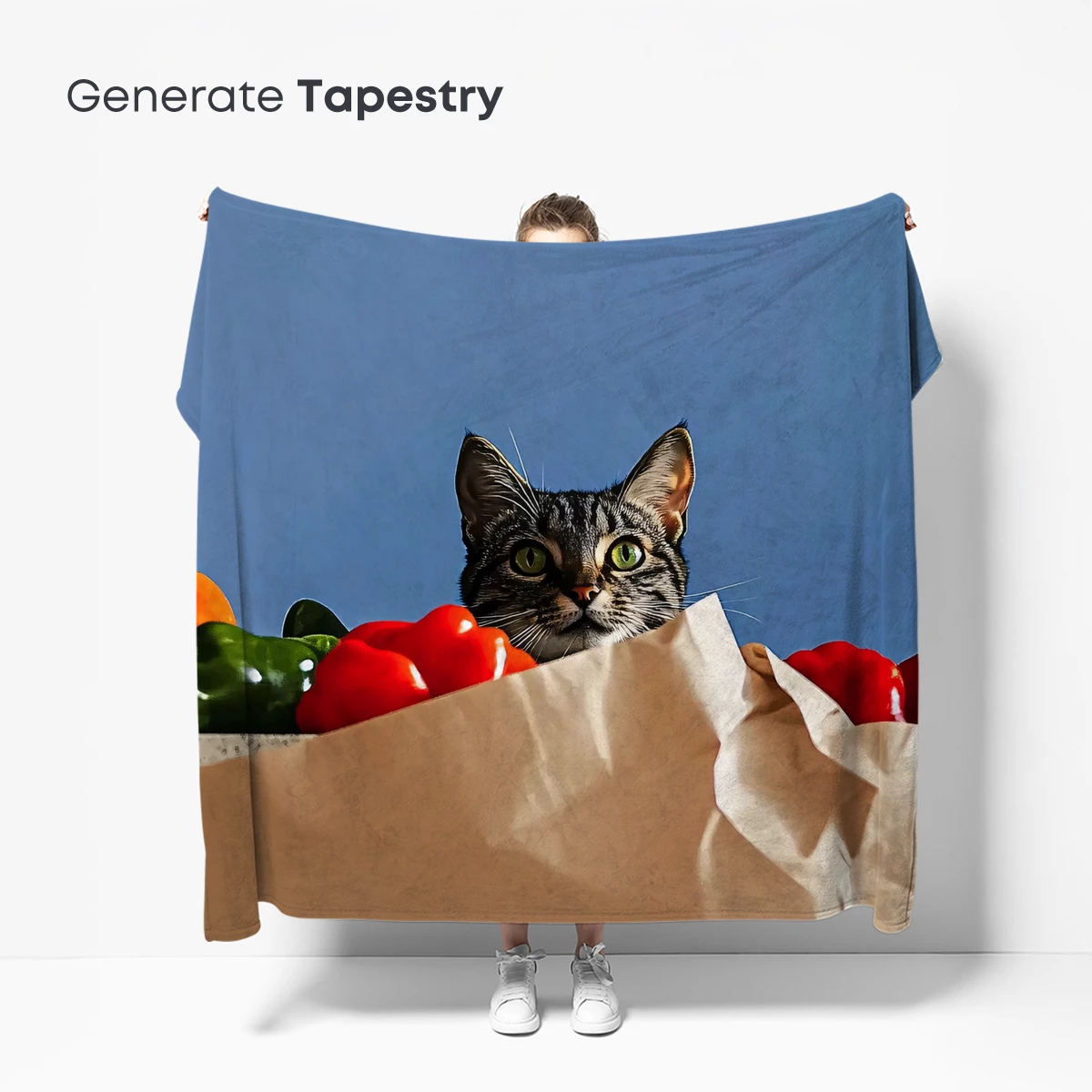 Curious Cat in a Bag of Peppers - Image 5