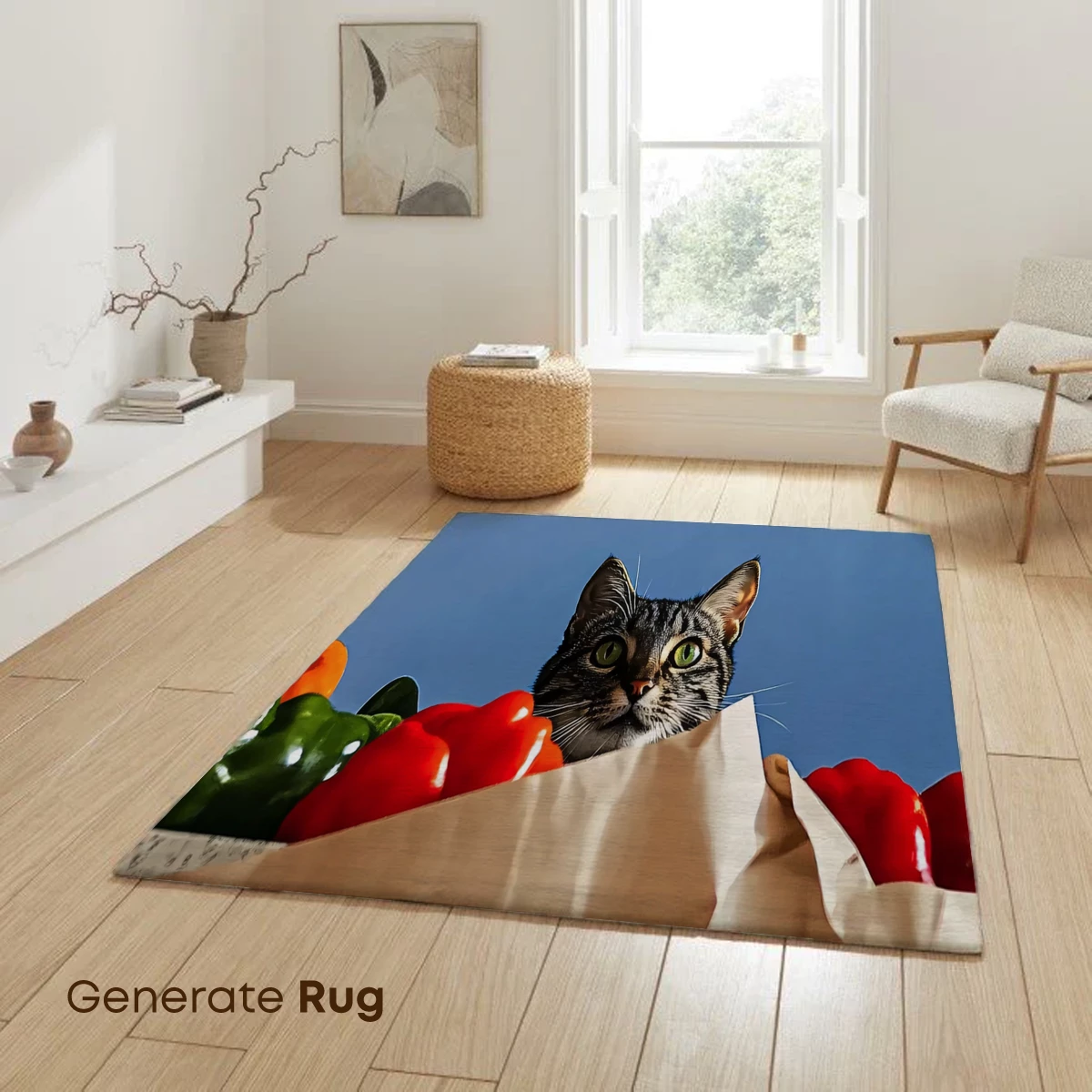 Curious Cat in a Bag of Peppers - Image 6