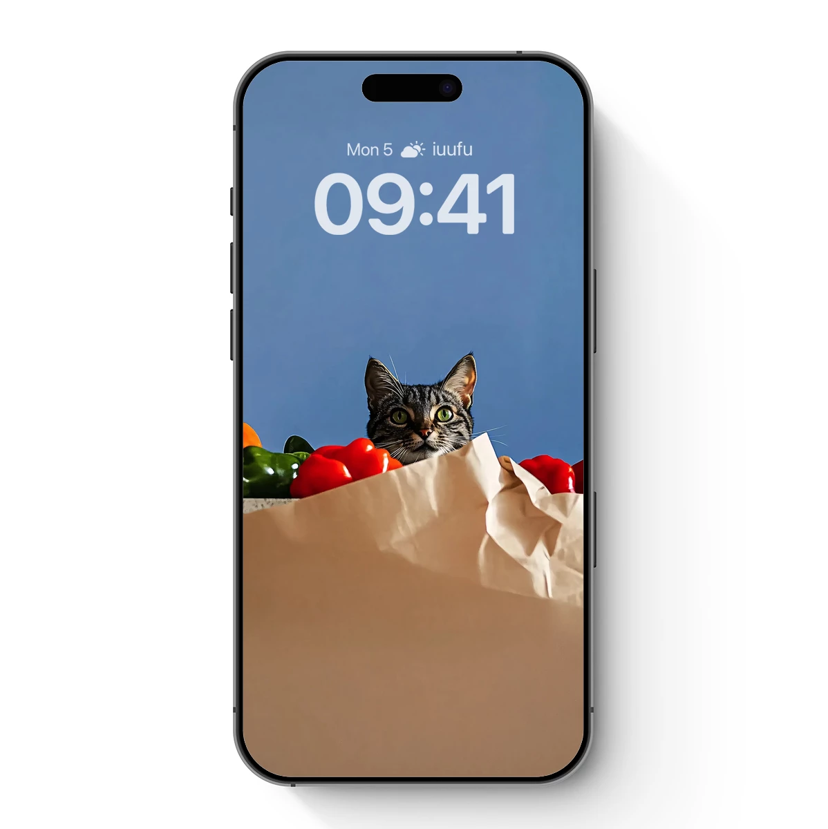 Curious Cat in a Bag of Peppers