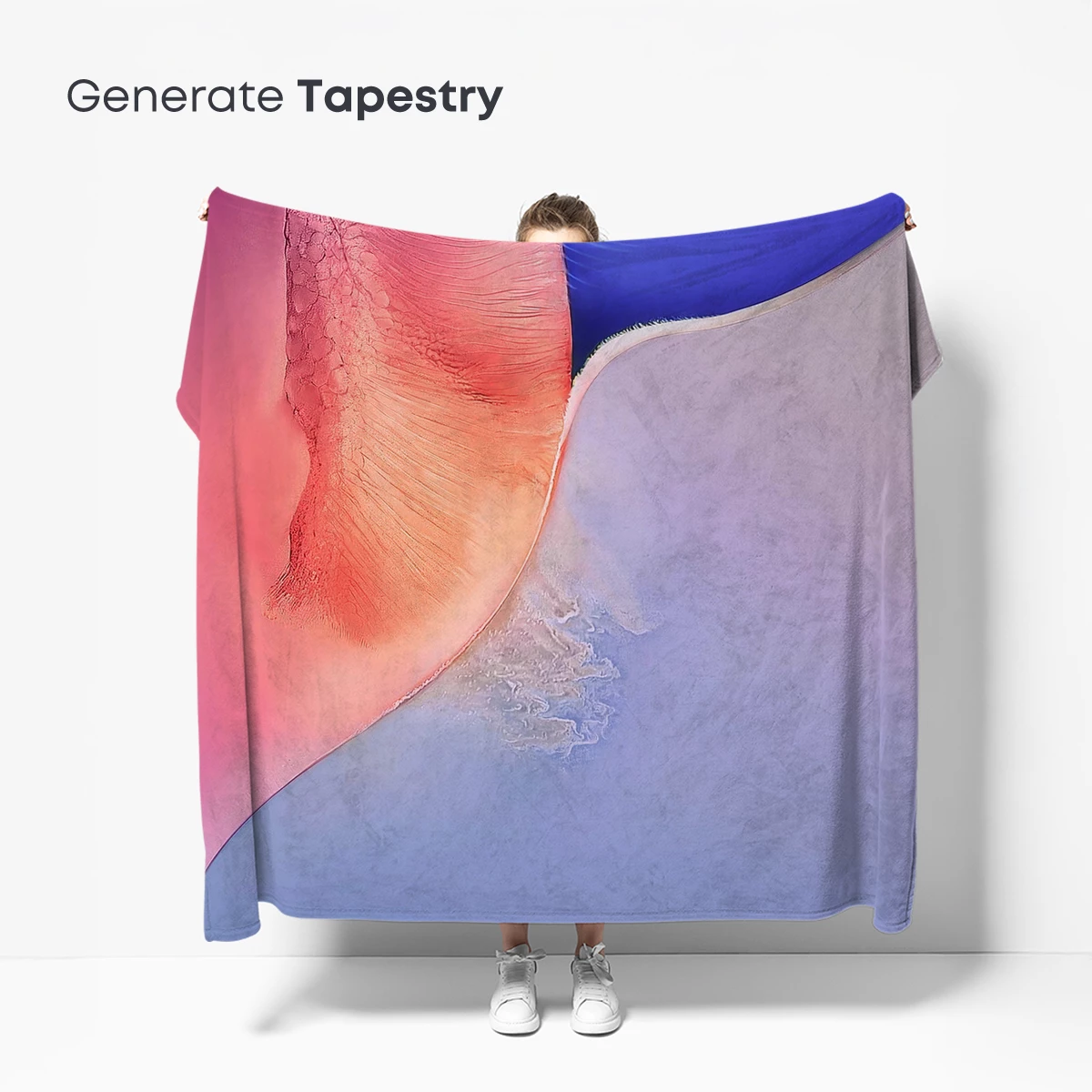 Abstract Fusion: Pink and Blue Waves - Image 5