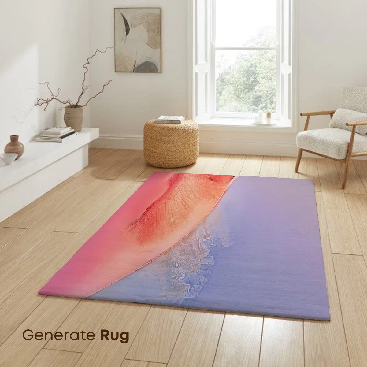 Abstract Fusion: Pink and Blue Waves - Image 6