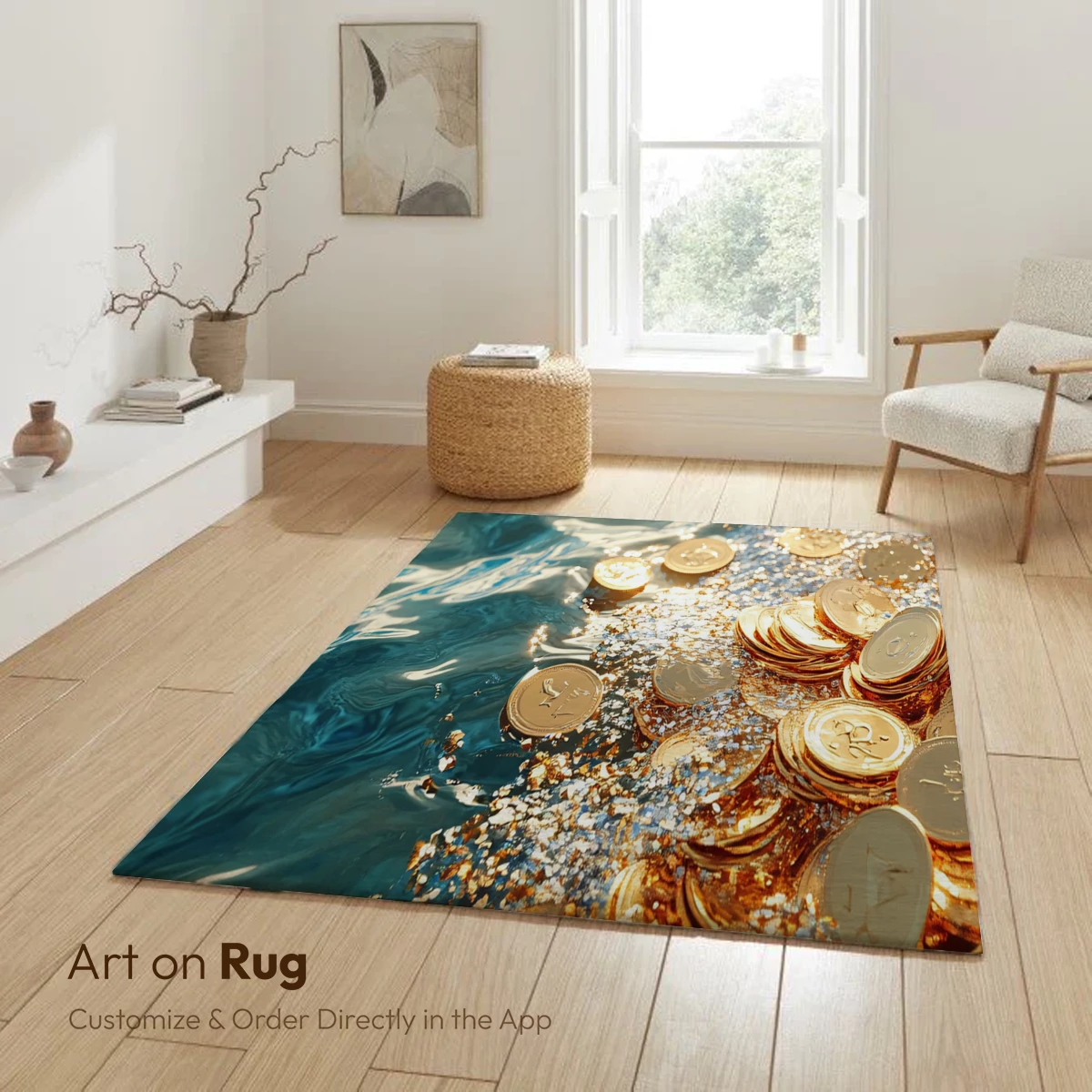 Golden Coins Ripple in Sunlit Waters - Image 5