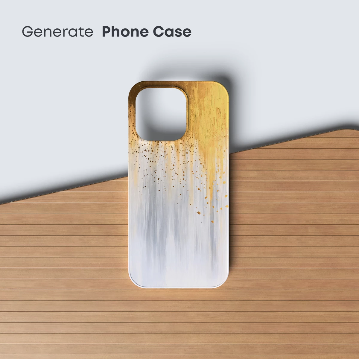 Golden Cascade: Abstract Brushstroke Symphony - Image 3