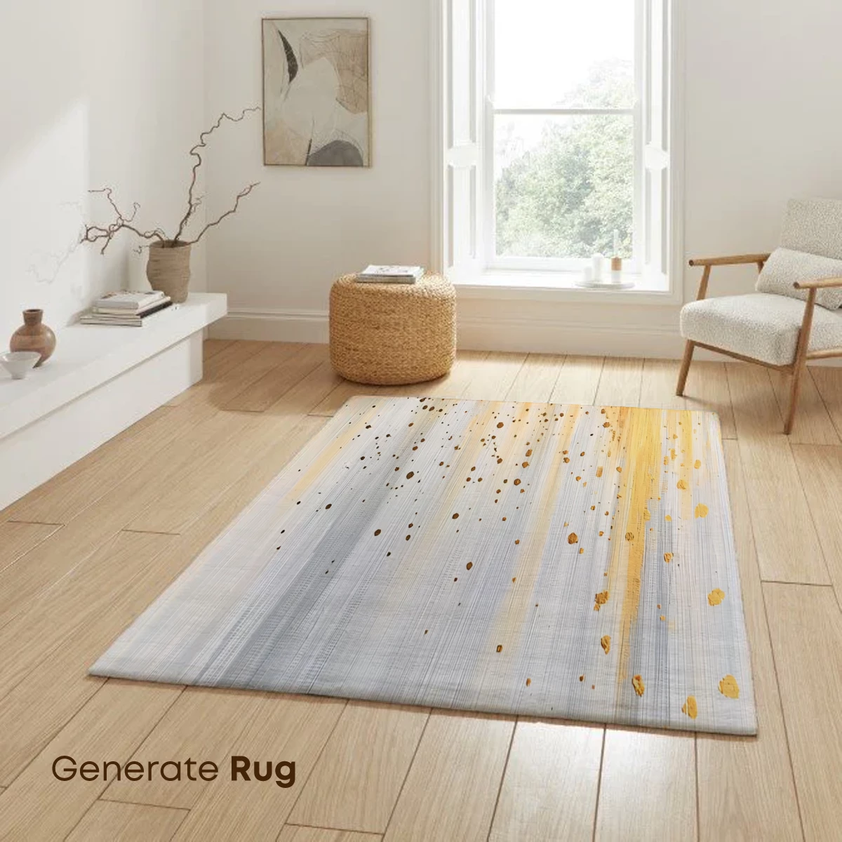 Golden Cascade: Abstract Brushstroke Symphony - Image 6