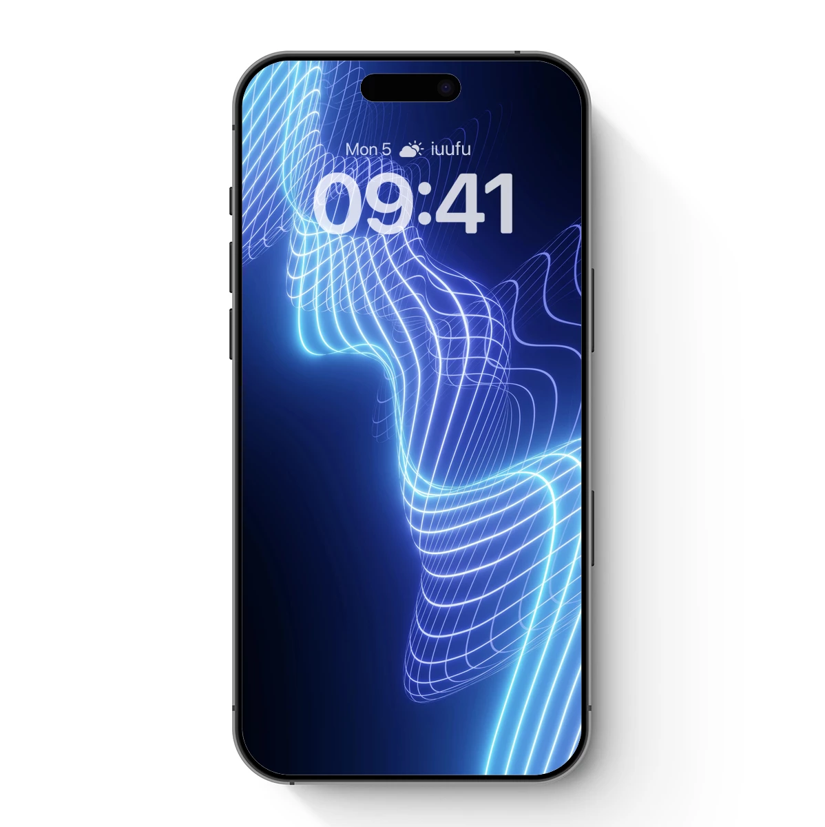 Neon Blue Wave Sculpture