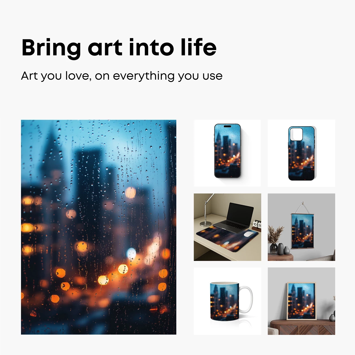 Rainy City Lights: Urban Bokeh Symphony - Image 2