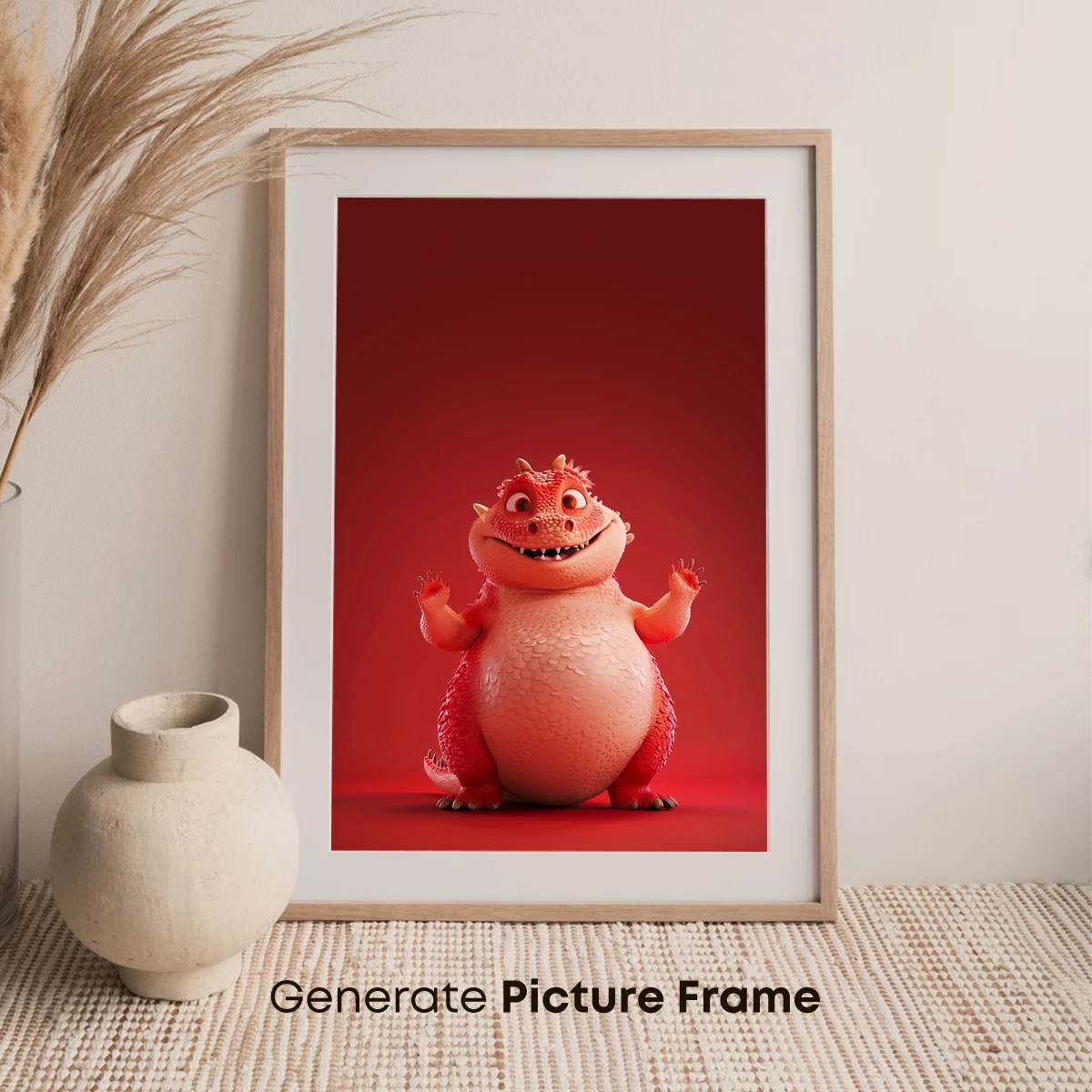 Chubby Dragon Delight: Whimsical Cartoon Creature - Image 7