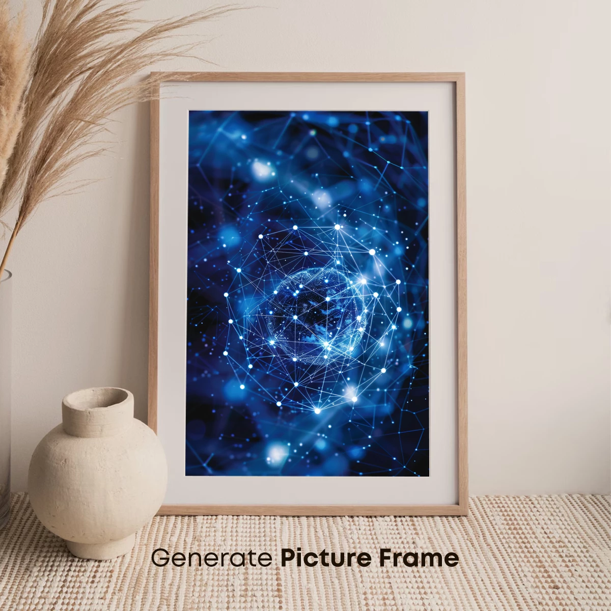 Digital Earth Nexus: Blue Luminescent Networks - Image 7