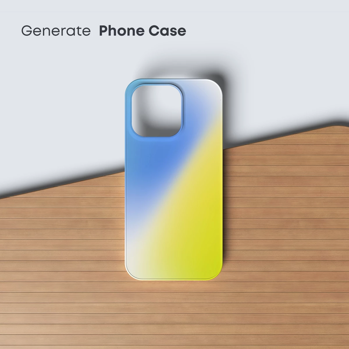 Diagonal Dawn: Blue and Yellow Gradient Harmony - Image 3