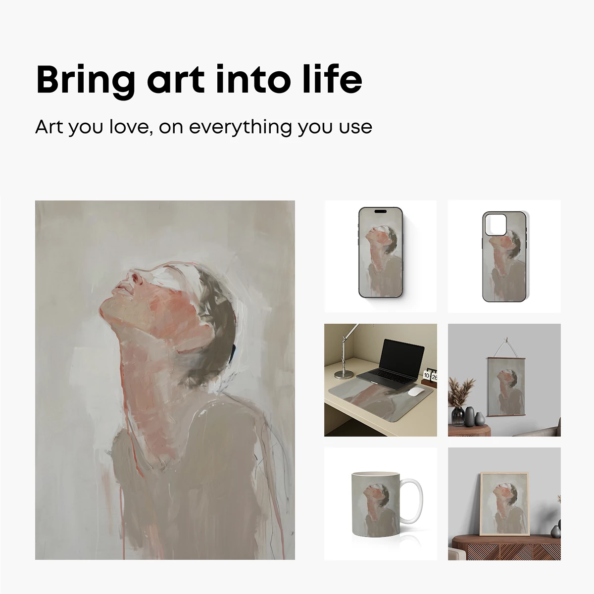 Ethereal Ascension: Abstract Portrait in Soft Tones - Image 2