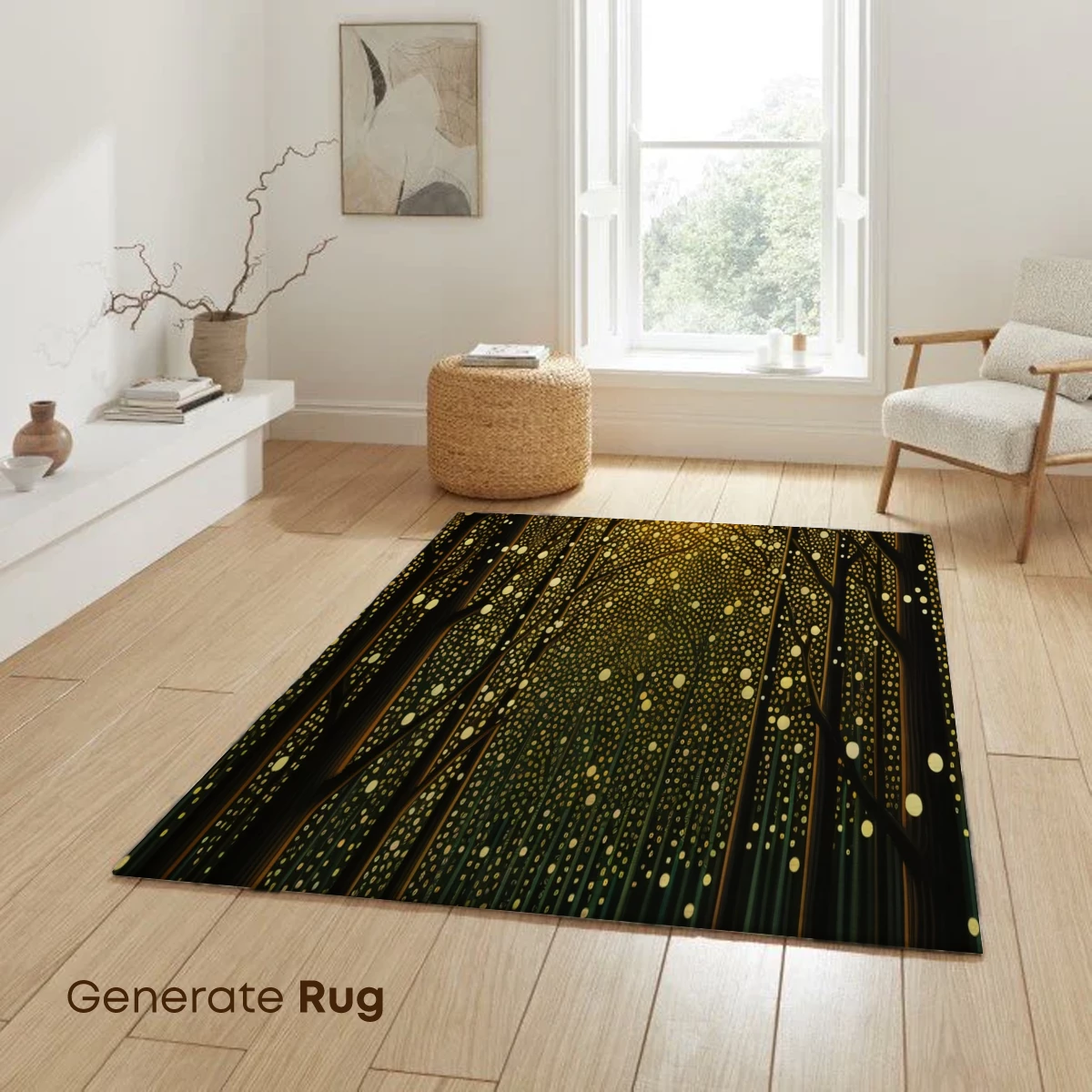 Enchanted Forest Glow: A Luminous Night Scene - Image 6