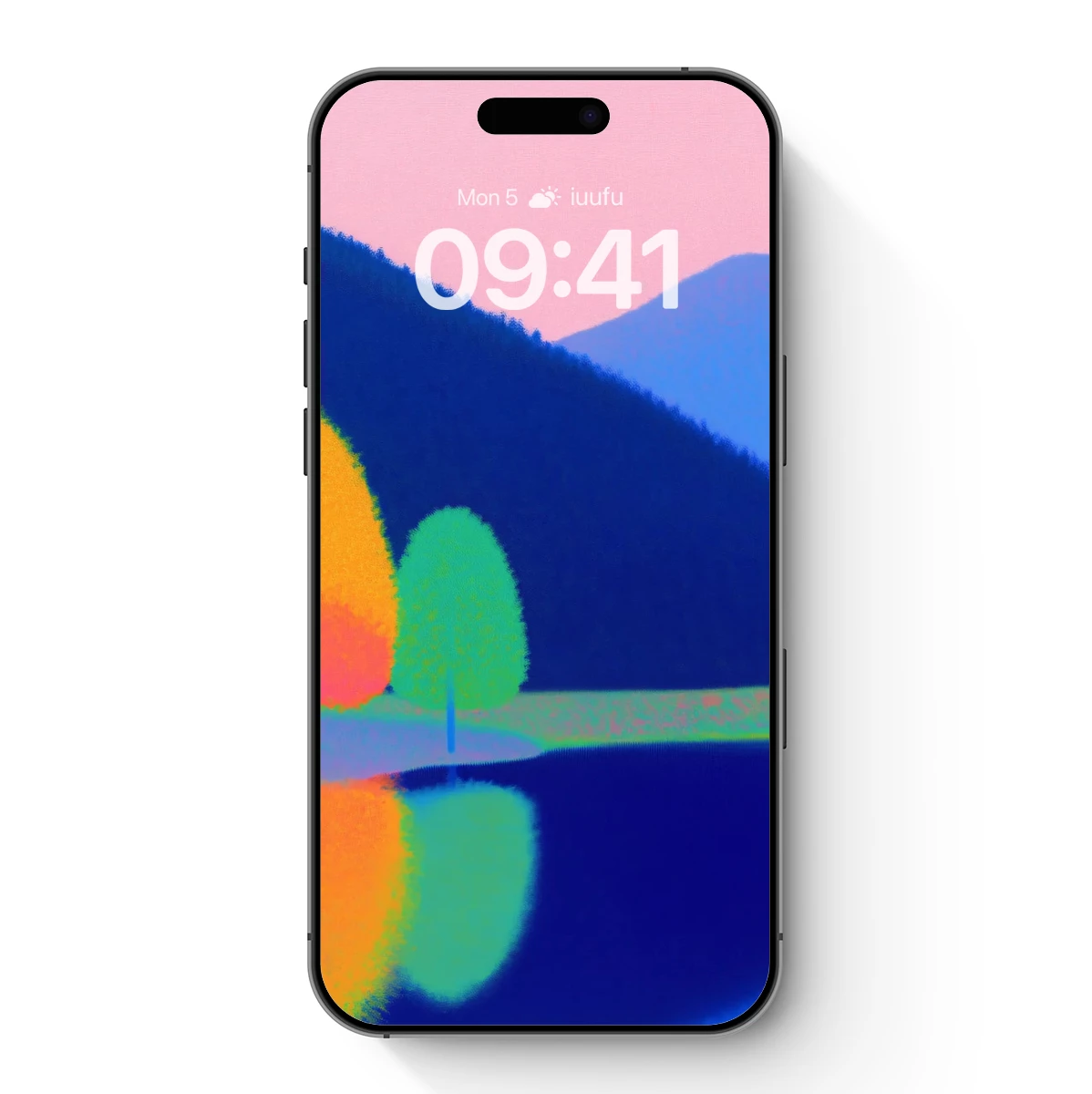 Psychedelic Lake Reflections: A Vibrant Landscape Symphony