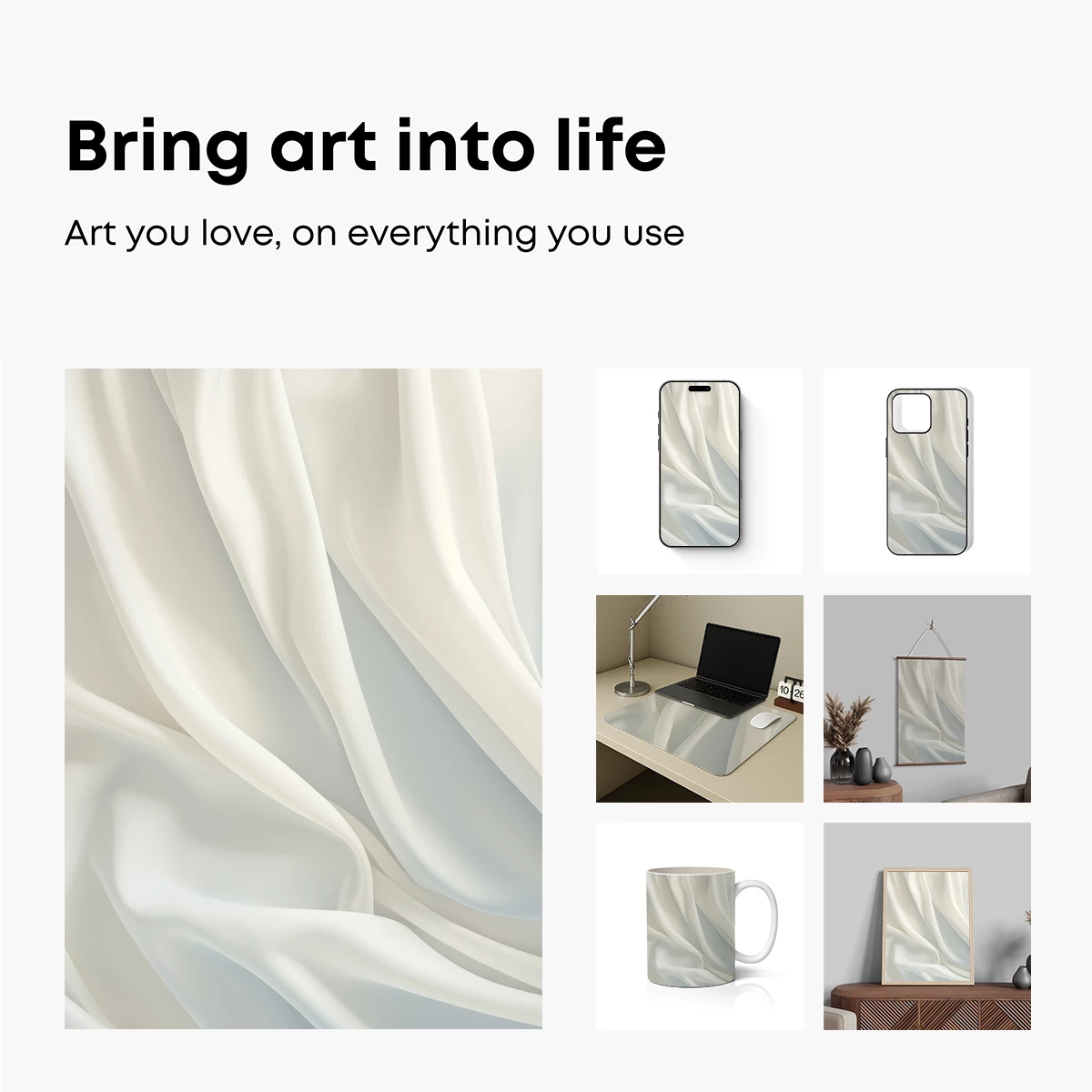 Elegant Silk Drapery: A Study in Softness and Light - Image 2