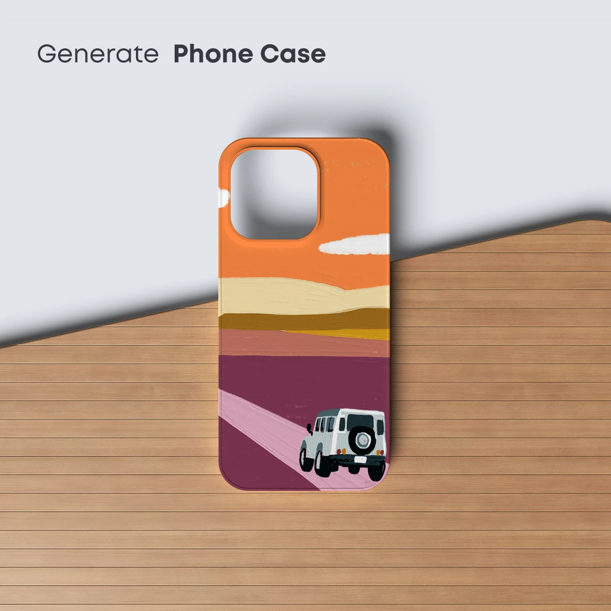 Desert Odyssey: SUV Journey Under Orange Skies - Image 3