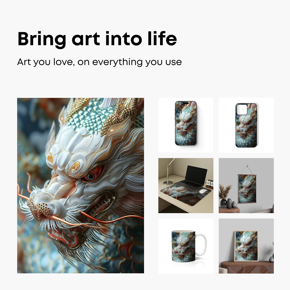 Ethereal Dragon Majesty: Intricate Silk Embroidery Art - Image 2