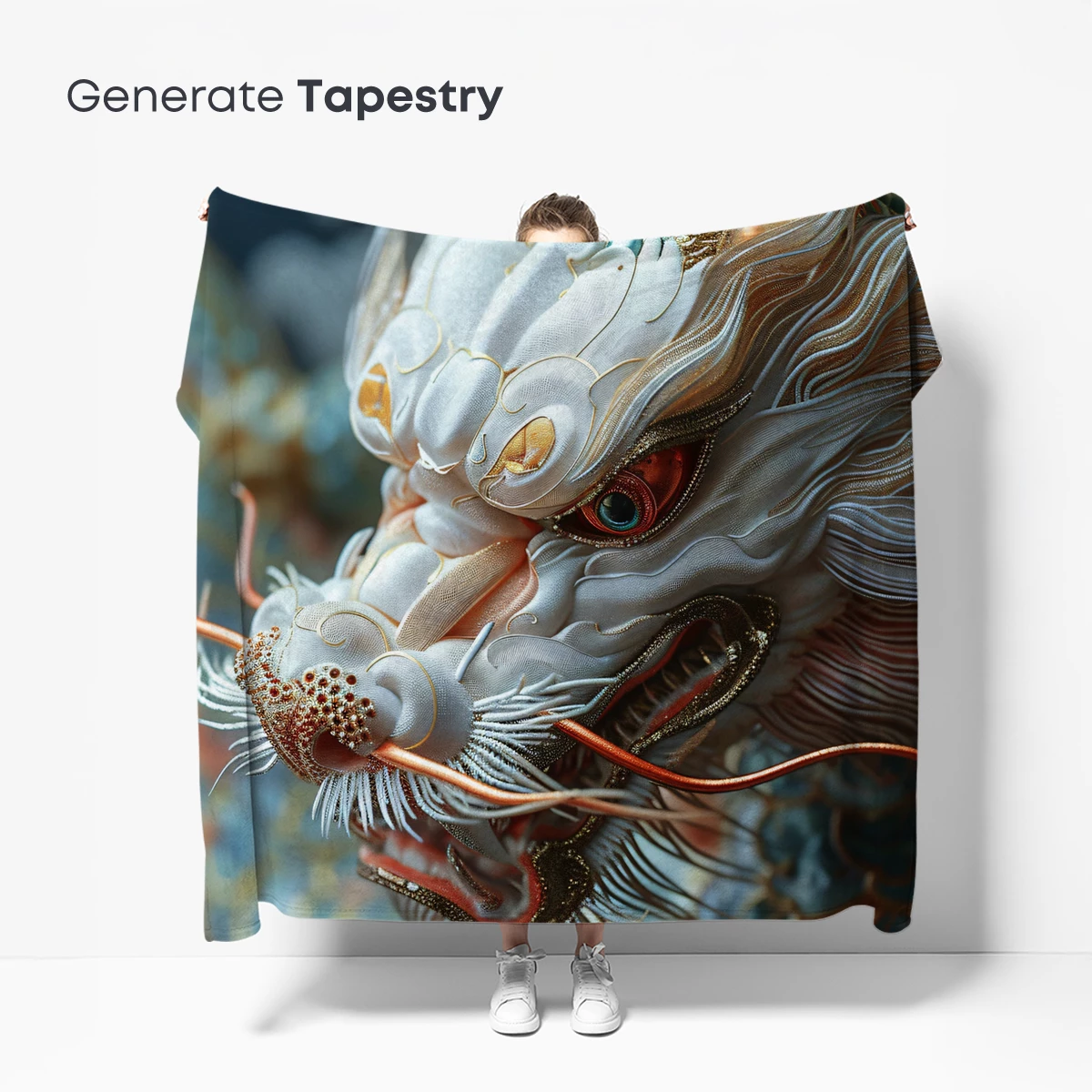 Ethereal Dragon Majesty: Intricate Silk Embroidery Art - Image 5