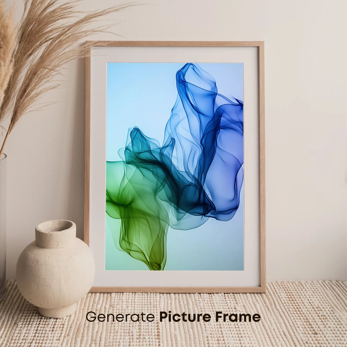 Ethereal Smoke Dance: Blue and Green Fusion - Image 7