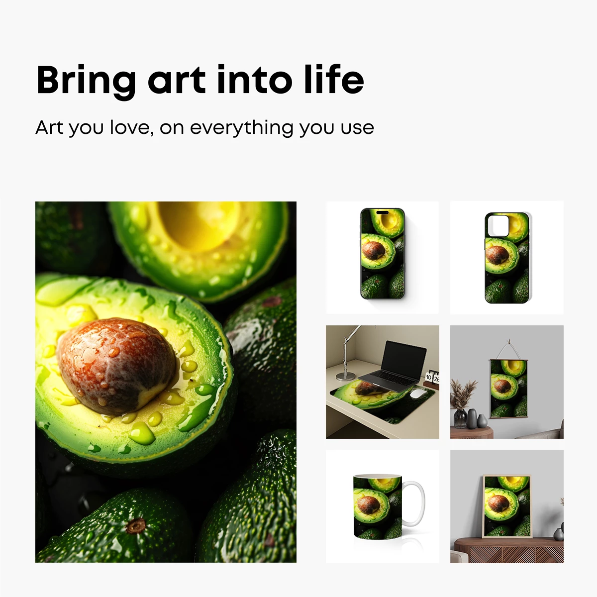 Avocado Elegance: Vibrant Halves in Dewy Detail - Image 2