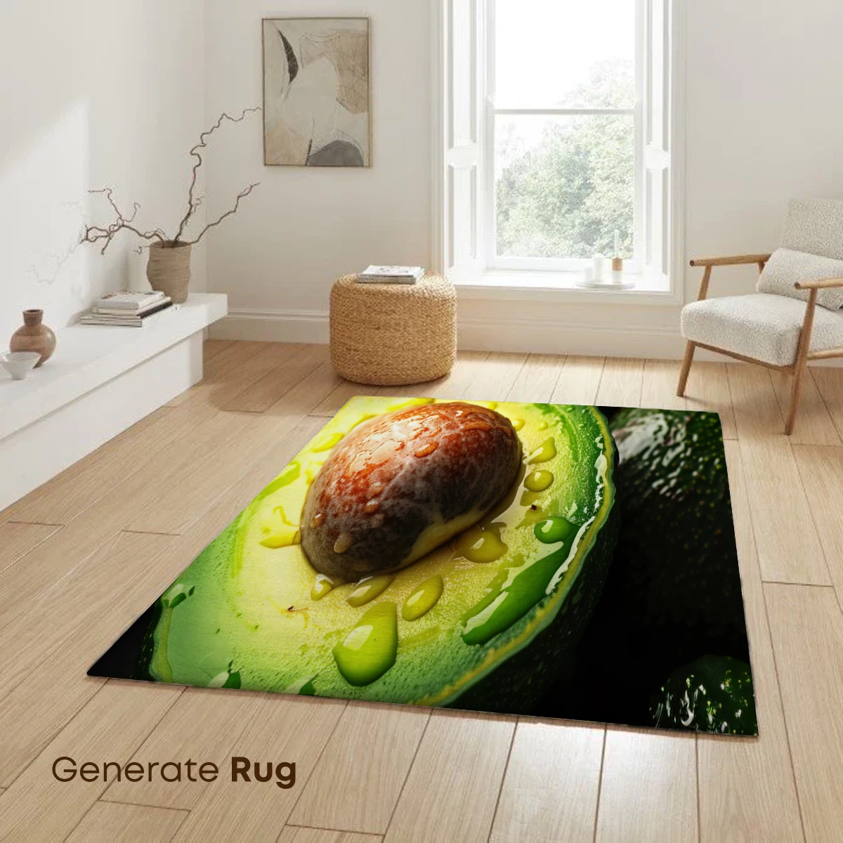 Avocado Elegance: Vibrant Halves in Dewy Detail - Image 6