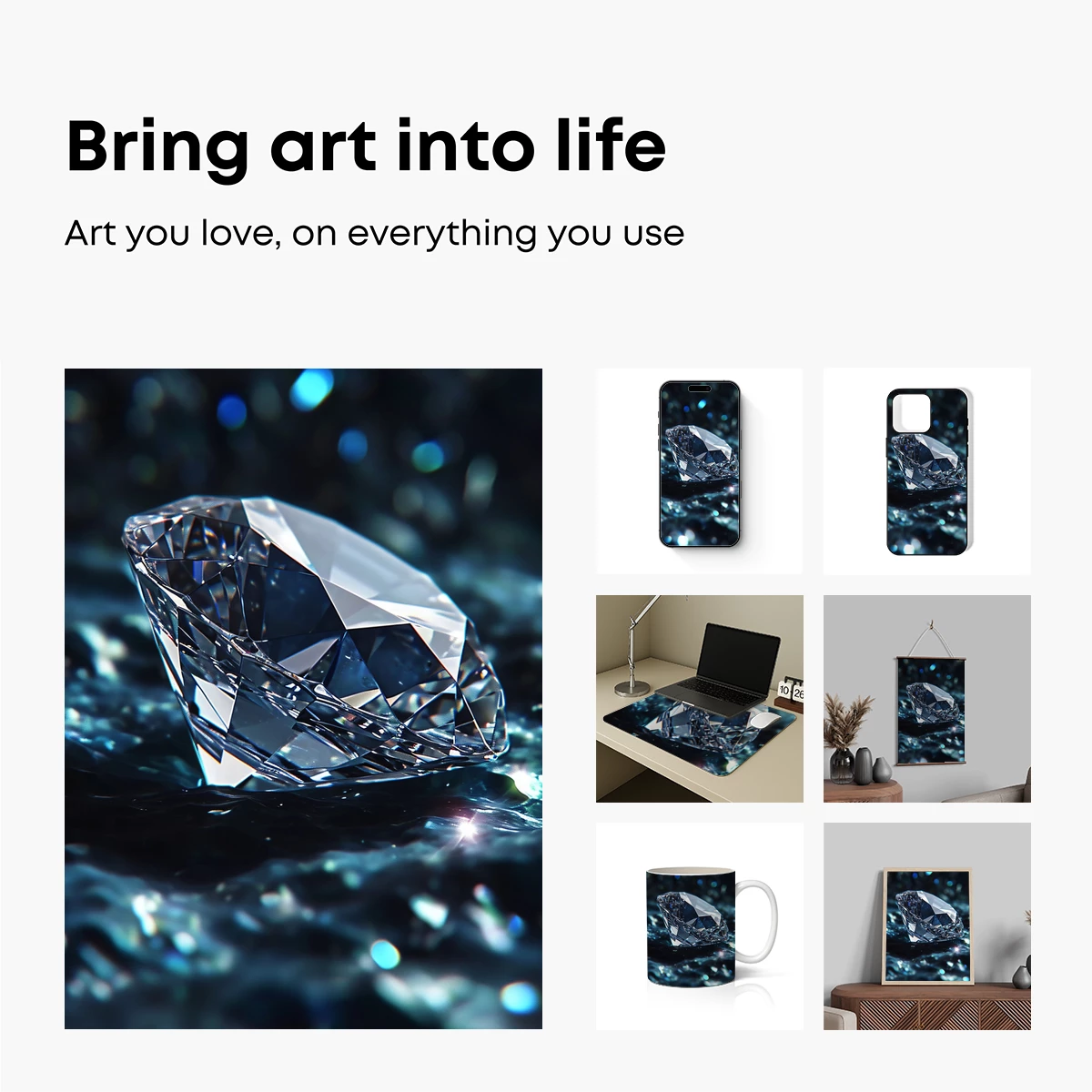 Crystal Diamond Elegance: A Gemstone Symphony - Image 2