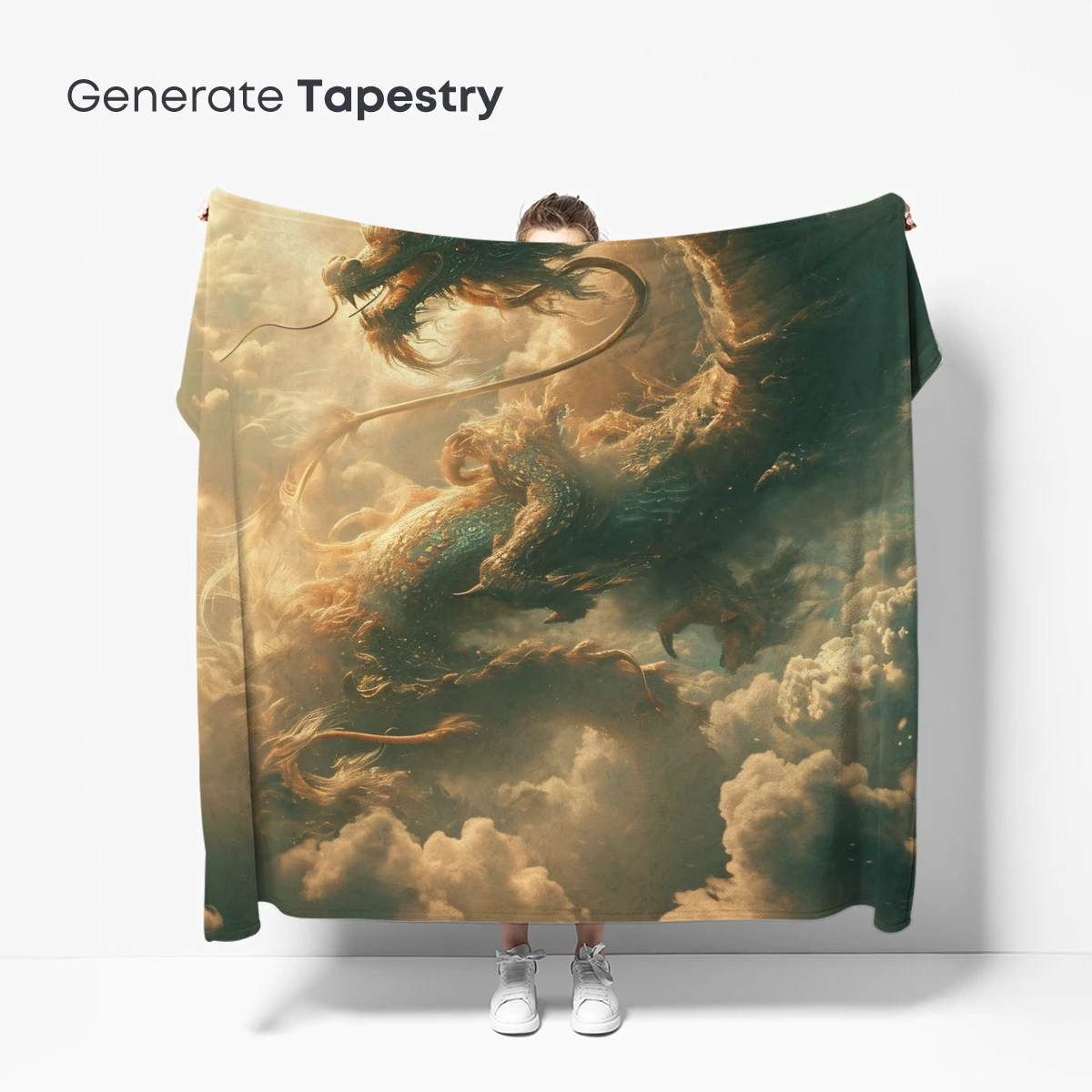 Celestial Dragon Soaring Through Clouds - Image 5