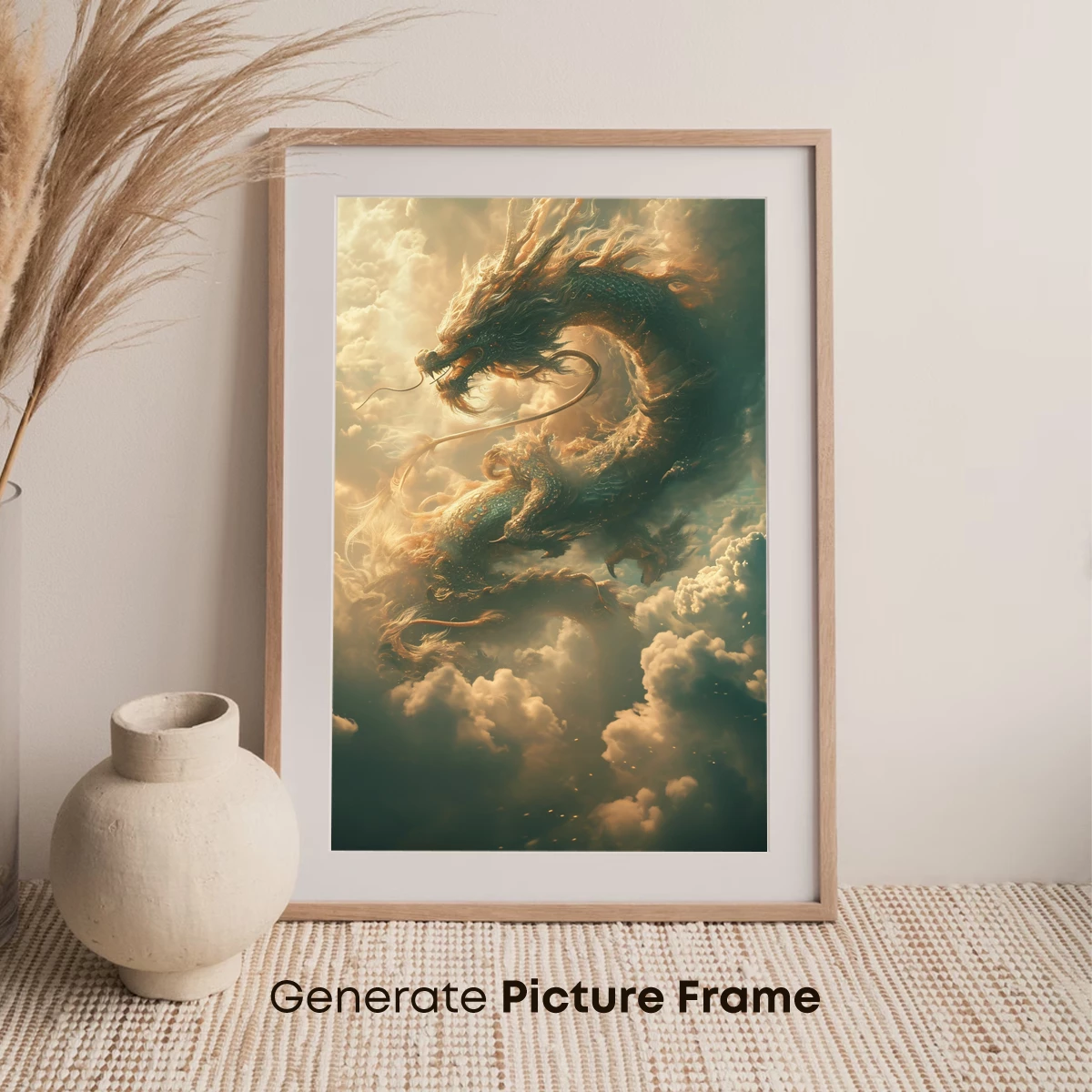 Celestial Dragon Soaring Through Clouds - Image 7