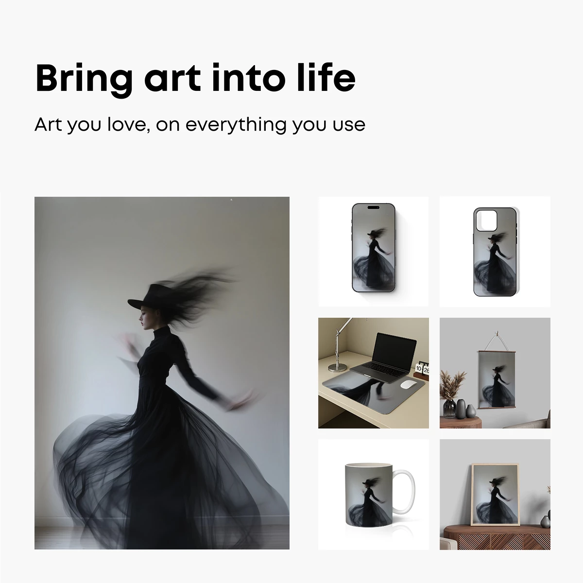 Ethereal Dance in Black - Image 2