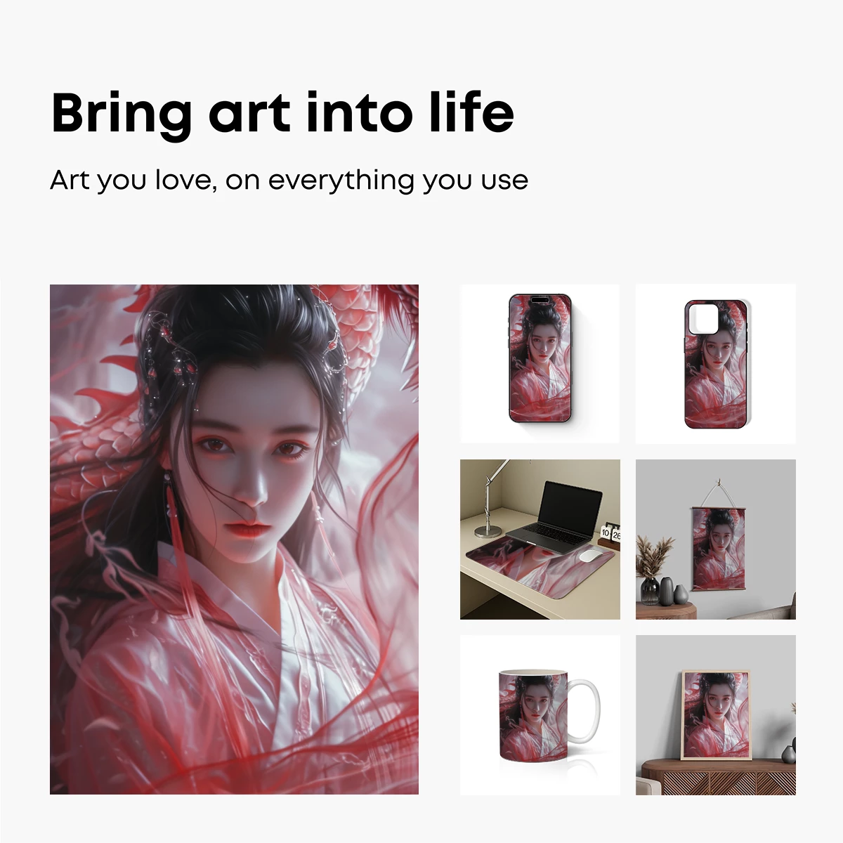 Ethereal Dragon Empress: A Symphony of Silk and Scales - Image 2