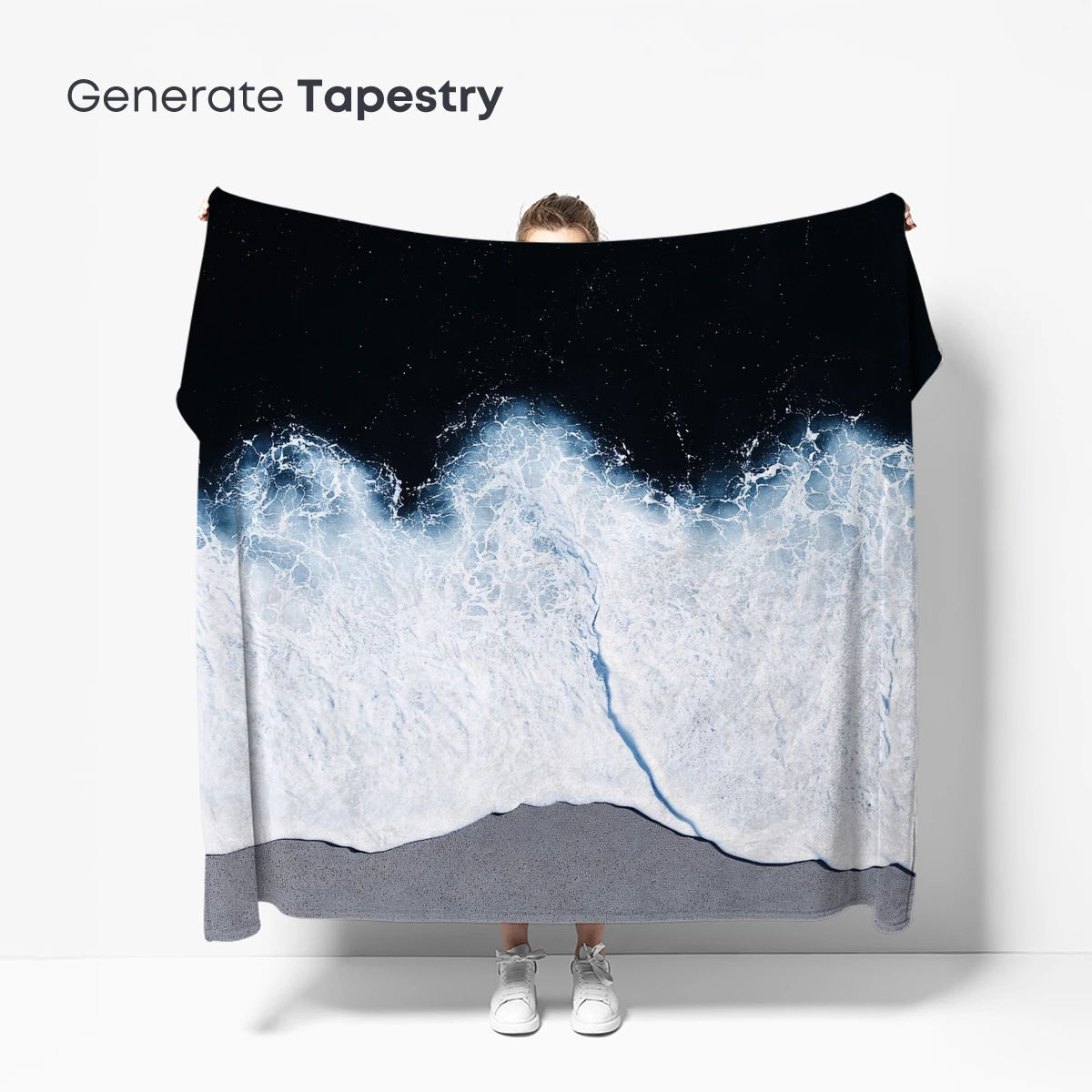 Eternal Wave: Frothy Surf Against Midnight Sky - Image 5