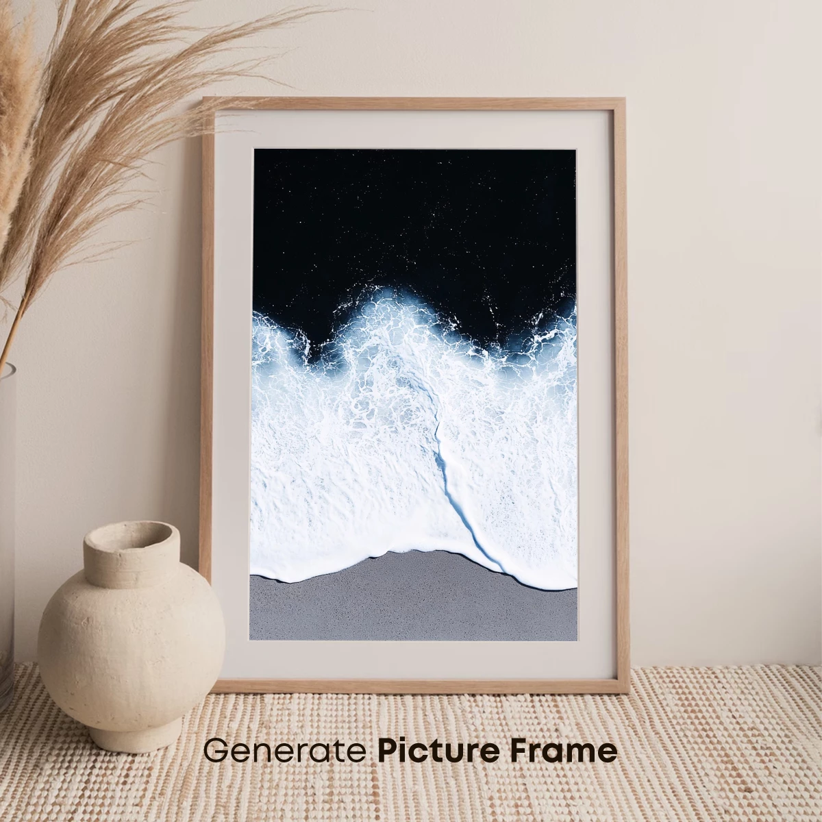 Eternal Wave: Frothy Surf Against Midnight Sky - Image 7