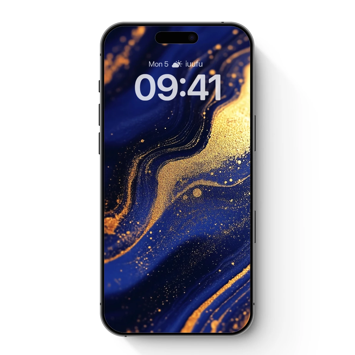 Golden Waves on Midnight Blue