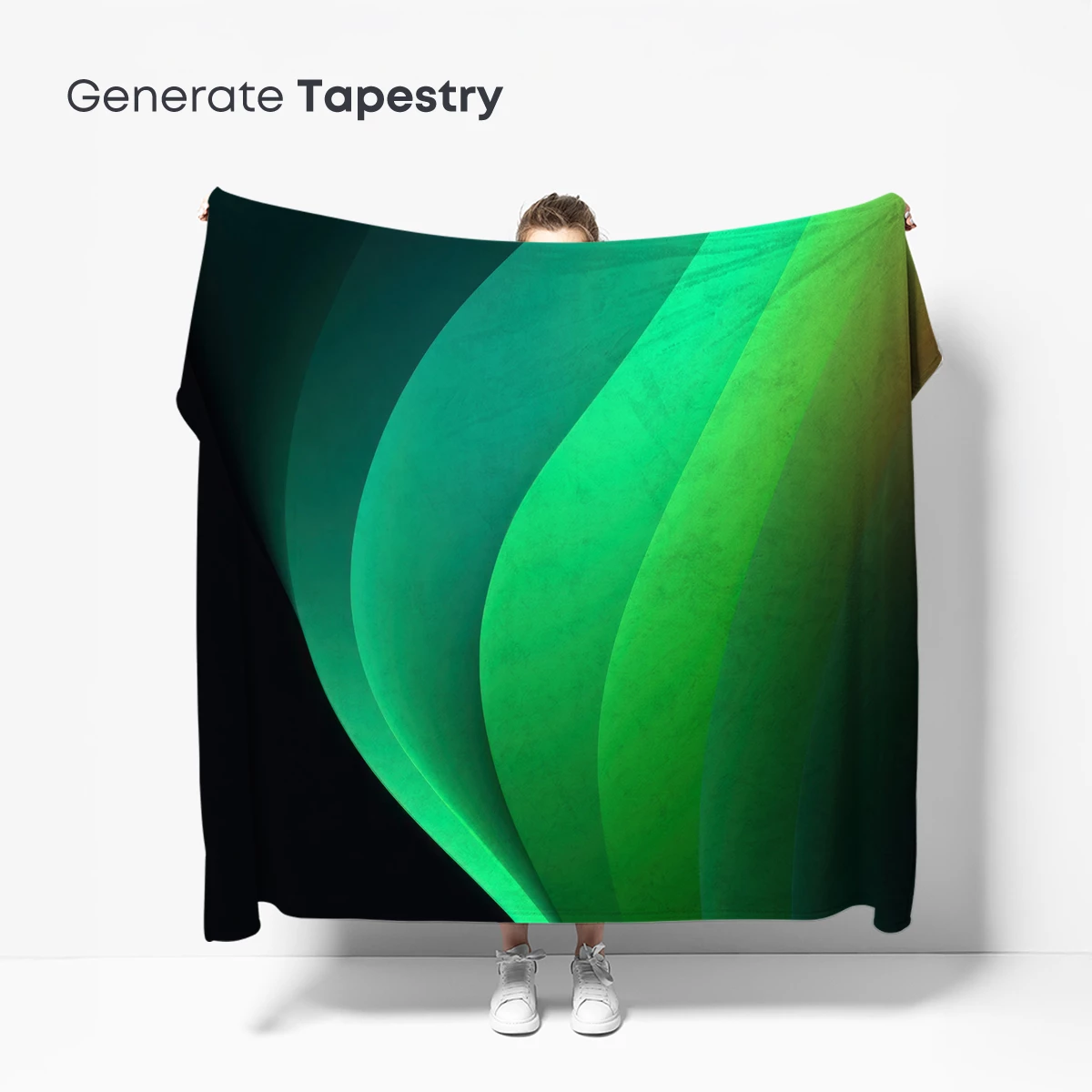 Ethereal Green Waves: A Digital Abstract Symphony - Image 5