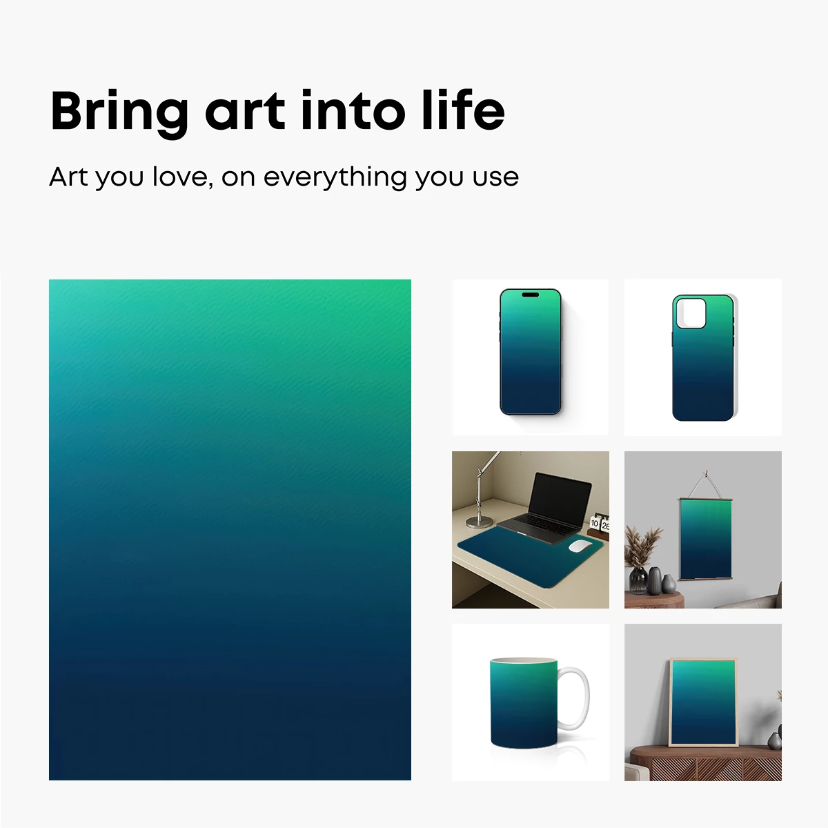 Abyssal Gradient: Depth in Teal and Navy - Image 2