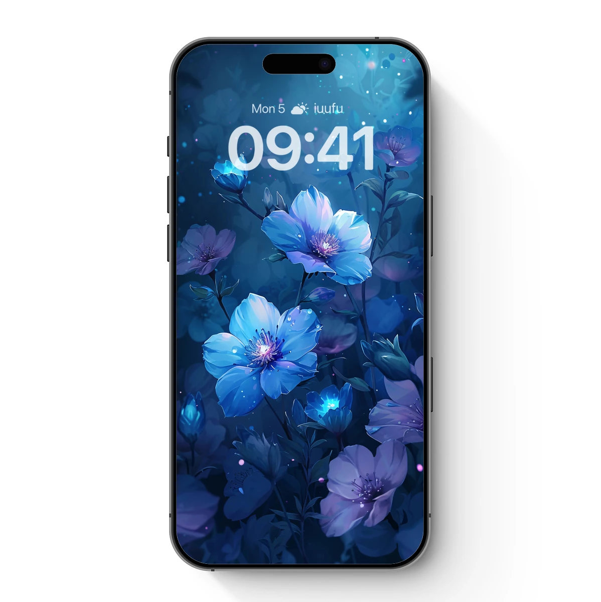 Luminous Blue Blossoms: A Dreamlike Floral Symphony