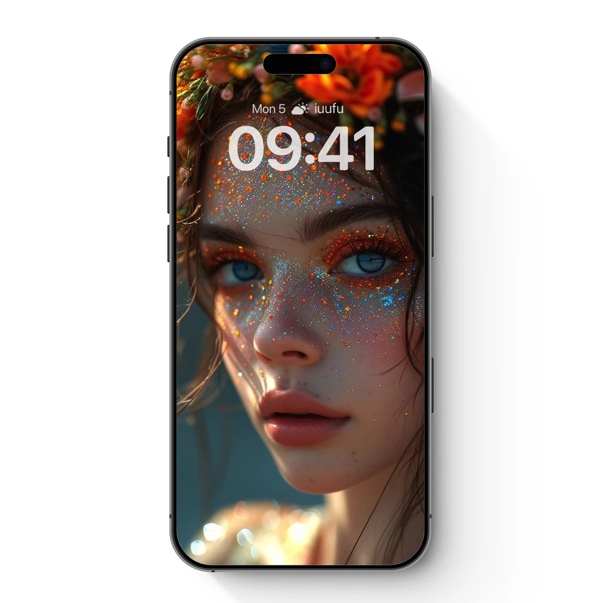 Glittering Floral Fantasy Portrait Glittering Floral Fantasy Portrait