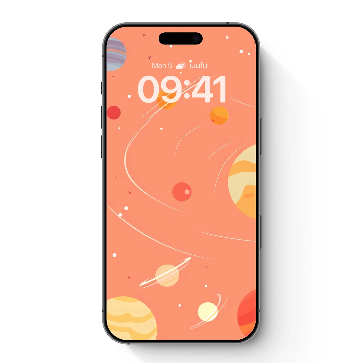 Cosmic Tango: Planetary Waltz in Peach Tones