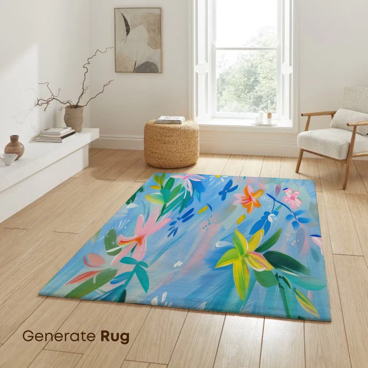 Aquamarine Floral Symphony - Image 6