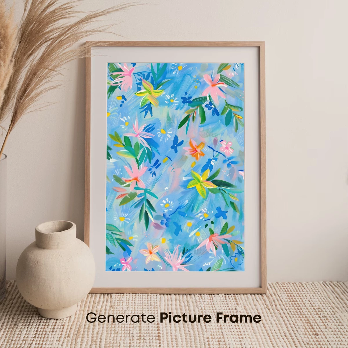 Aquamarine Floral Symphony - Image 7