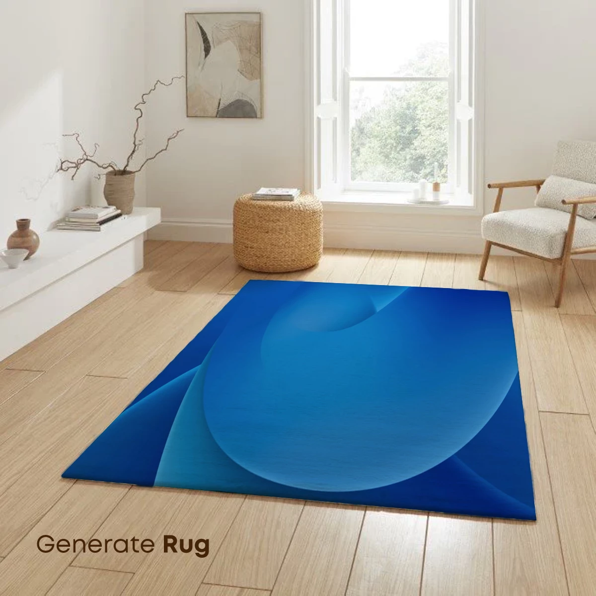 Blue Spiral Elegance: A Dance of Abstract Curves - Image 6