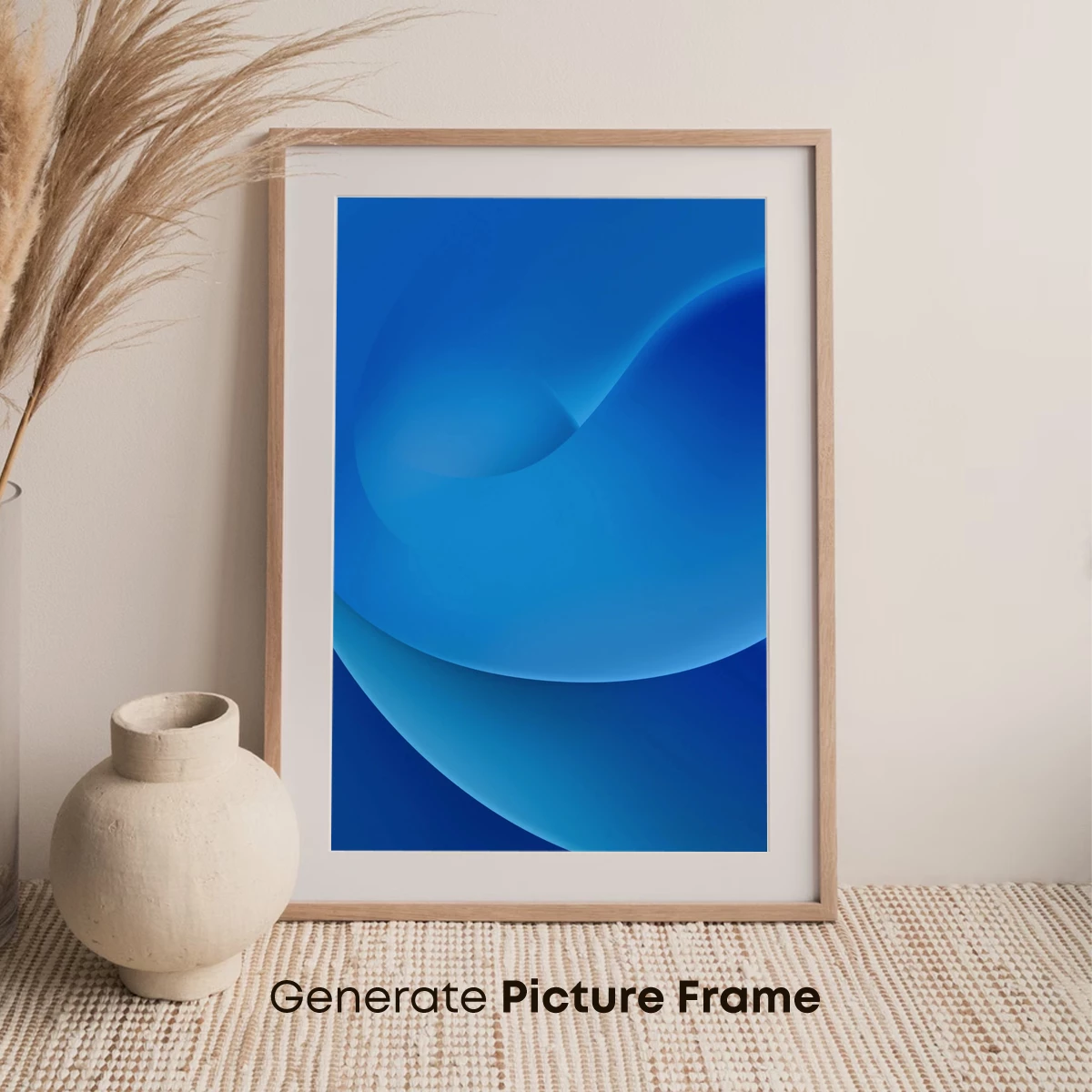 Blue Spiral Elegance: A Dance of Abstract Curves - Image 7