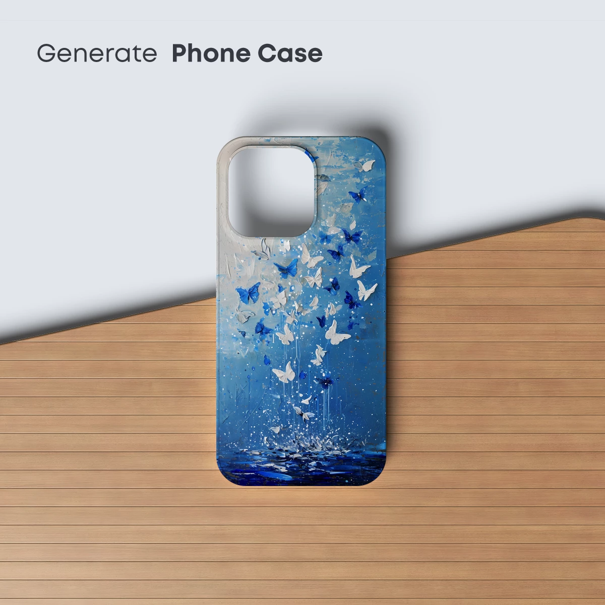 Butterfly Cascade in Blue Symphony - Image 3