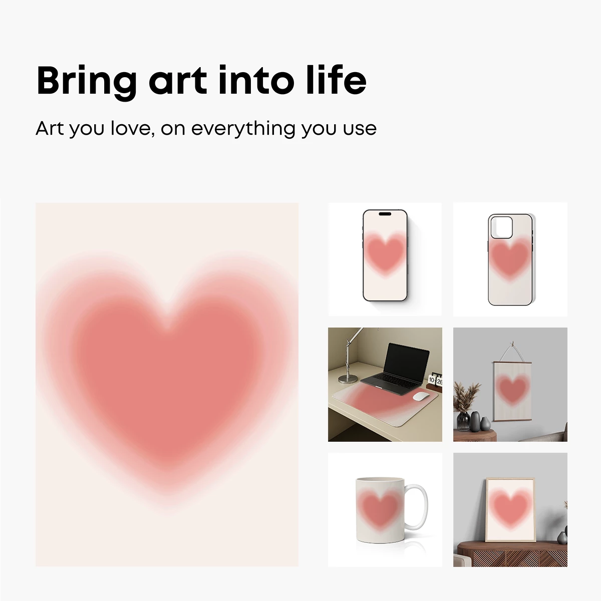 Blurred Love: Ethereal Heart in Soft Hues - Image 2