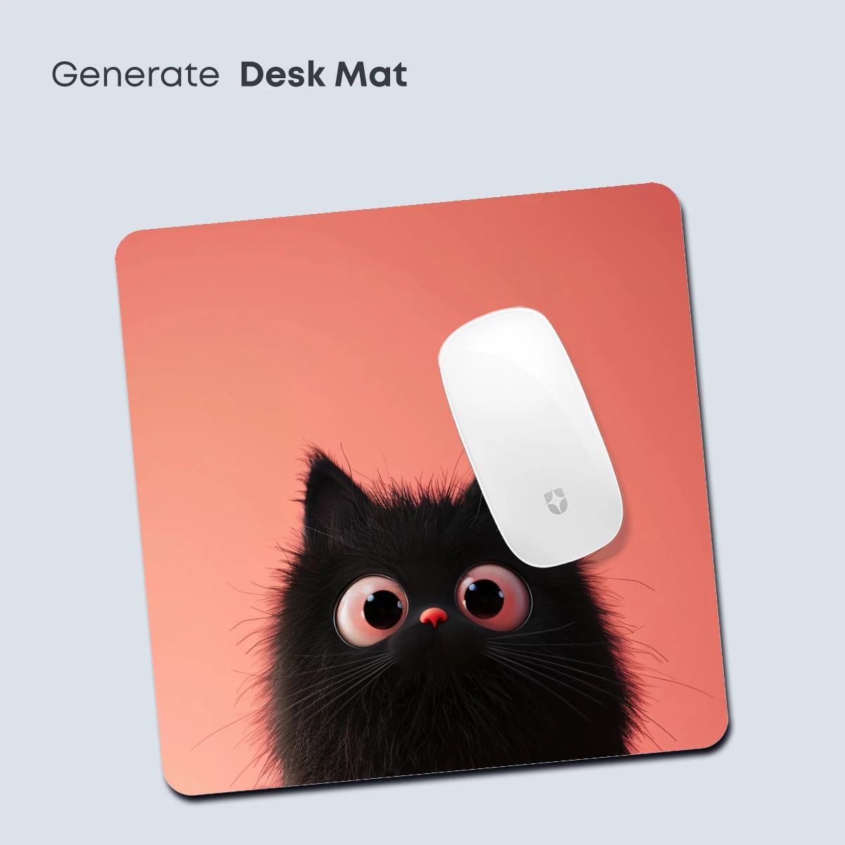 Cute Black Kitten with Big Eyes: Whimsical Cartoon Charm - Image 4